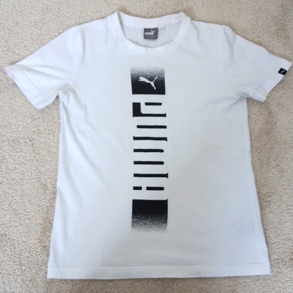 Puma - White vertical logo t shirt - Picture 1 of 4